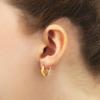 14K Gold Plated Sterling Silver Enamel Color Huggie Hoop Earrings for Women  Light Yellow Enamel view 3