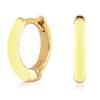 14K Gold Plated Sterling Silver Enamel Color Huggie Hoop Earrings for Women  Light Yellow Enamel view 4