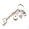 Ancient silver Baking Charms Egg Fry Cooking Utensils Keychains Love Shovel Cookbook Key Ring Pastry Chef Foodie Baker Gift view 4