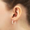 14K Gold Plated Sterling Silver Enamel Color Huggie Hoop Earrings for Women  White Enamel view 3