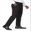 Plaid&Plain Men's Stretch Dress Pants Slim Fit Skinny Suit Pants 7101 Black 34W34L view 3