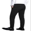 Plaid&Plain Men's Stretch Dress Pants Slim Fit Skinny Suit Pants 7101 Black 34W32L view 2
