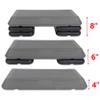 HomGarden 31" Exercise Step Platform Adjustable Workout Aerobic Stepper in Fitness & Exercise Step Platform Trainer Stepper w/Risers Adjust 4" - 6" - 8" view 4
