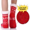 Yebing Kids Boys Girls Slipper Socks Cute Animal Fuzzy Winter Warm Fleece Lining Christmas Socks With Grippers Christmas Deer,3-5 Year Old view 2