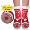 Yebing Kids Boys Girls Slipper Socks Cute Animal Fuzzy Winter Warm Fleece Lining Christmas Socks With Grippers Christmas Deer,3-5 Year Old view 3