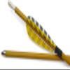AMEYXGS 6/12pcs 33inch Hunting Arrow 900 Spine Mixed Carbon Fiber Arrows Target Practice Arrows with 3inch Turkey Feather and Tips Points (Yellow&White 12 pcs) view 2