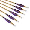 AMEYXGS 6/12pcs 33inch Hunting Arrow 900 Spine Mixed Carbon Fiber Arrows Target Practice Arrows with 3inch Turkey Feather and Tips Points (Purple 12 pcs) view 3