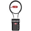 SURE LOCK TSA Approved Long Cable Luggage Lock 15-Inch Flexible Travel Lock to Secure Multiple Bags or Anchor to Fixed Objects, Resettable Combination with Visual Indicator Black 1 Pack view 1