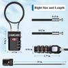 SURE LOCK TSA Approved Long Cable Luggage Lock 15-Inch Flexible Travel Lock to Secure Multiple Bags or Anchor to Fixed Objects, Resettable Combination with Visual Indicator Black 1 Pack view 2