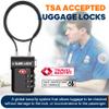 SURE LOCK TSA Approved Long Cable Luggage Lock 15-Inch Flexible Travel Lock to Secure Multiple Bags or Anchor to Fixed Objects, Resettable Combination with Visual Indicator Black 1 Pack view 3