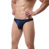 SUMABA Men Soft Thongs Underwear Sexy Low Rise Hot Male Thong G-String 2Pack (Deep Blue + Blue) Size S view 3