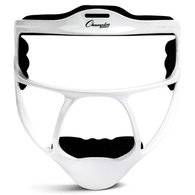 Champion Sports Magnesium Softball Face Mask - Lightweight Masks for Adults - Durable Head Guards - Premium Sports Accessories for Indoors and Outdoors - White
