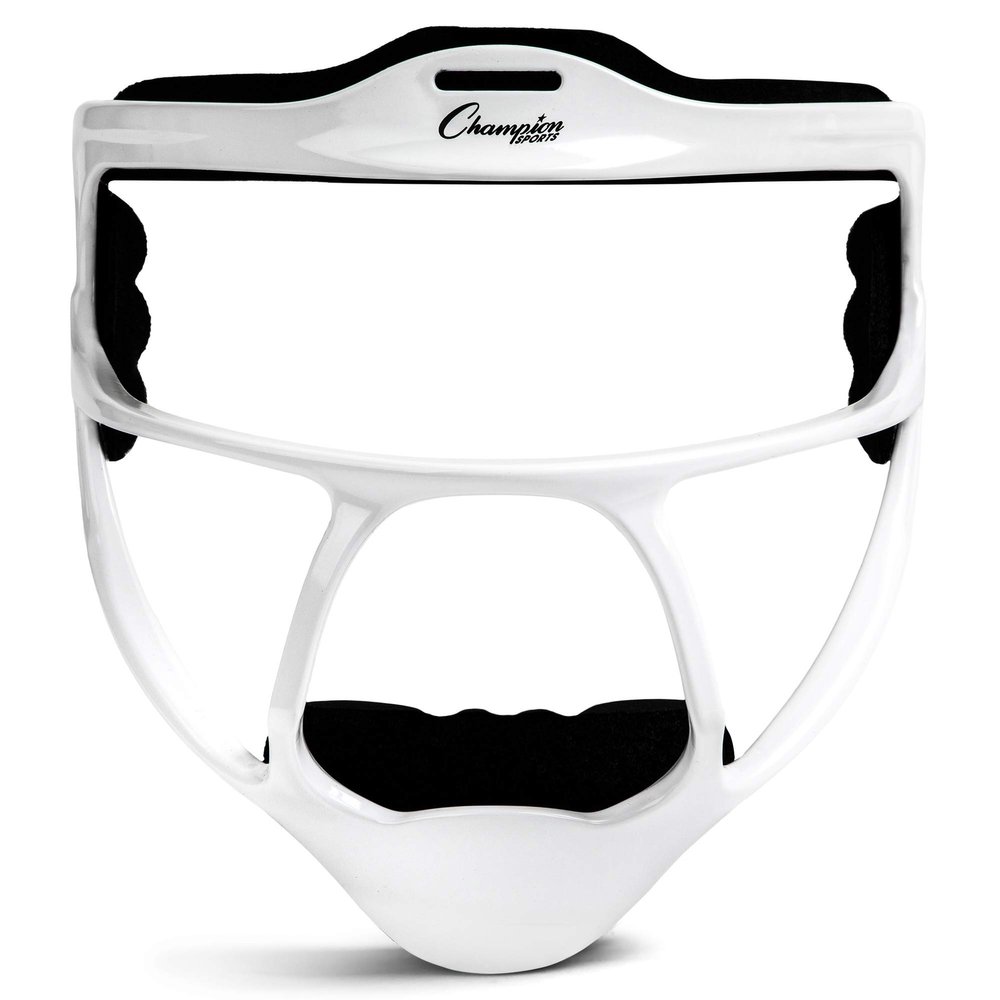 Champion Sports Magnesium Softball Face Mask - Lightweight Masks for Adults - Durable Head Guards - Premium Sports Accessories for Indoors and Outdoors - White