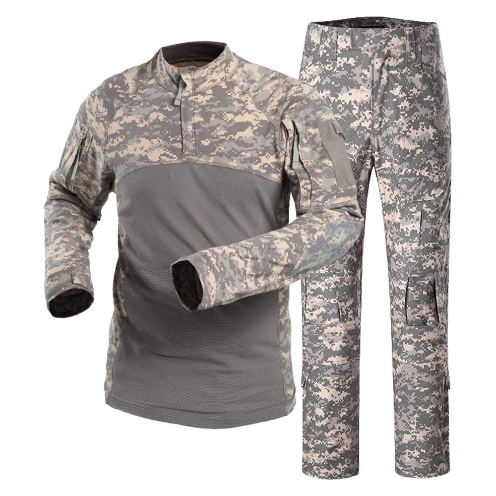 Airsoft Hunting Shooting Sports Battle Uniform BDU Tactical Combat Camouflage Clothing - ACU - XXL