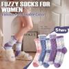 ANTSANG Womens Fuzzy Socks Fluffy Slipper Cozy Cabin Winter Soft Fleece Warm Comfy Thick Christmas Gift Socks (Horizontal Bars) view 2