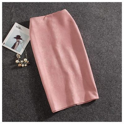 Dawery Women Skirts Suede Split Thick Stretchy Skirt Female Pencil Skirts Plus Size 10 L