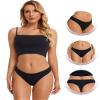 ANZERMIX Women's Breathable Cotton Thong Panties Pack of 6 (6-pack Fashion Assorted, Large) view 3