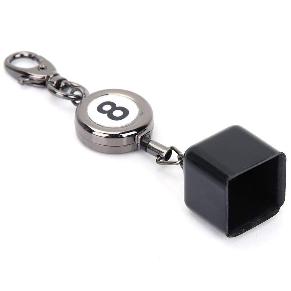 Snooker Cue Chalk Box With Retractable Key Ring - Billiard and Pocket Pool Chalk Bag