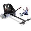Hoverboard Seat Attachment for Self Balancing Scooter, Go Kart Conversion Kit with Adjustable Frame, Hover Board Accessories for Kids Adults, Wide Chair, Easy to Control, Fits 6.5'' 8'' 10'', Black view 1