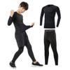 Tesuwel 2/3/4 Pcs Boys Girls Base Layer Athletic Compression Leggings and Shirts Thermal Underwear Set Running Pants Tights view 1