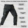 AKARMY Men's Fleece Lined Hiking Pants Outdoor Cargo Pants Casual Work Ski Pants with 8 Pockets 3358 E Camouflage 40 view 2