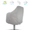 WOMACO 2 Pack Boat Seat Cover, Outdoor Waterproof Pedestal Pontoon Captain Boat Bench Chair Seat Cover, Oxford Fabric Helm Chair Protective Covers (Silver, 2 Pack) view 3