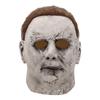 Brown Short Hair Person Latex Mask Horror Clown Party Decoration Props Scary Halloween Headpiece view 1