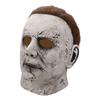 Brown Short Hair Person Latex Mask Horror Clown Party Decoration Props Scary Halloween Headpiece view 2
