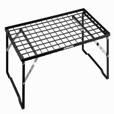 Captain Stag UL-4001 Stacking Rack, Field Rack, Folding Rack, Width 23.6 x Depth 13.8 x Height 9.1 inches (600 x 350 x 230 mm), Load Capacity 66.1 lbs (30 kg), Stackable