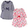 Touched by Nature Girls, Toddler, Baby and Womens Organic Cotton Short-Sleeve and Long-Sleeve Dresses, Coral Rose Long Sleeve, 6-9 Months view 1