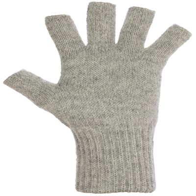AndeanSun Darn Warm Alpaca Fingerless Gloves - Best Natural Solution for Cold Hands(Ash Light Grey - 90% Alpaca, Small)