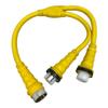 Amp Up Marine & RV Cords 125/250v 50 amp Male x (2) 125/250v 50a Female Marine Y Splitter Boat Shore Power Adapter - 31525 view 3