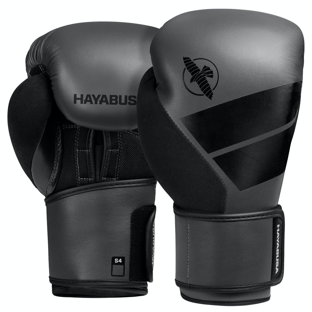 Hayabusa S4 Kids Boxing Gloves for Boys and Girls - Charcoal, 6 oz