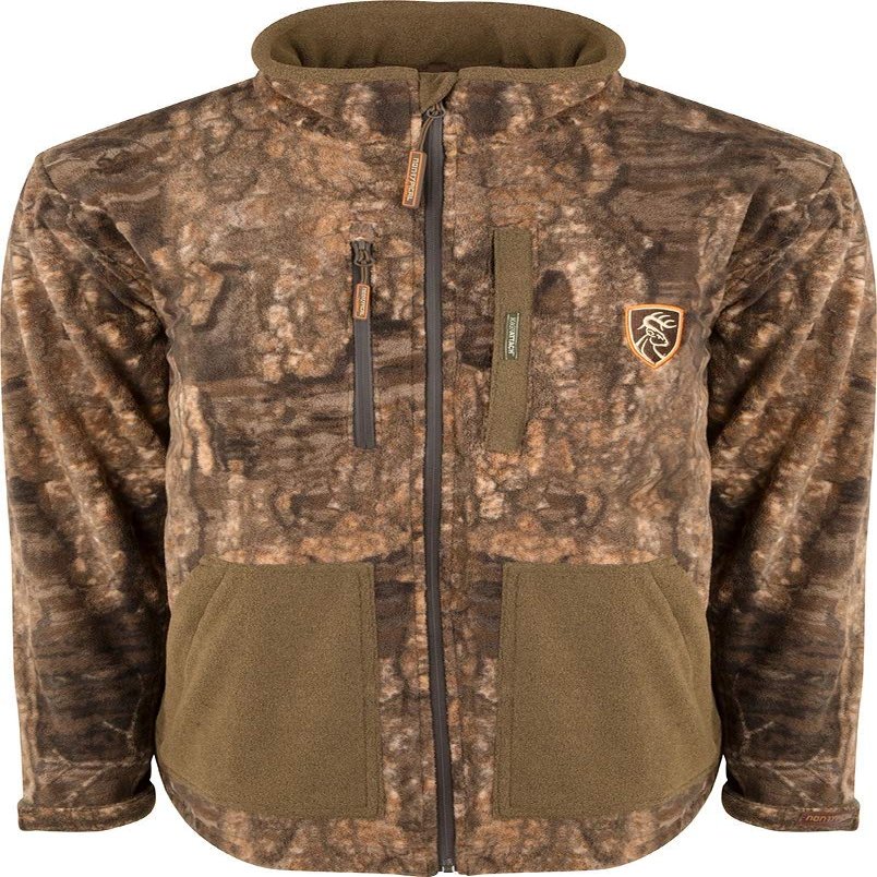 Drake Waterfowl HydroHush Heavyweight Full Zip Jacket with Agion Active XL Realtree Timber Small