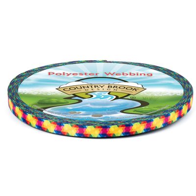 Country Brook Design - Kaleidoscope Photo Quality Polyester (1/2 Inch, 5 Yards)