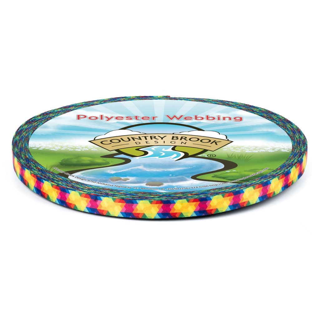 Country Brook Design - Kaleidoscope Photo Quality Polyester (1/2 Inch, 5 Yards)