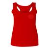 0121. America Patriotic Firefighter Support Seal Thin Red Line Fonts Fireman Women's Tank Top Racerback (Red, X Small) view 1