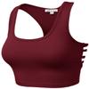 HATOPANTS Sleeveless Racerback Crop Tank Top Camisole Backless Scoop Neck Shirts DKBUR M view 2