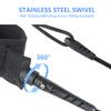AQUARM SUP Leash 11 Foot Coiled Stand Up Paddle Board Leash Stay on Board Ankle Strap view 3
