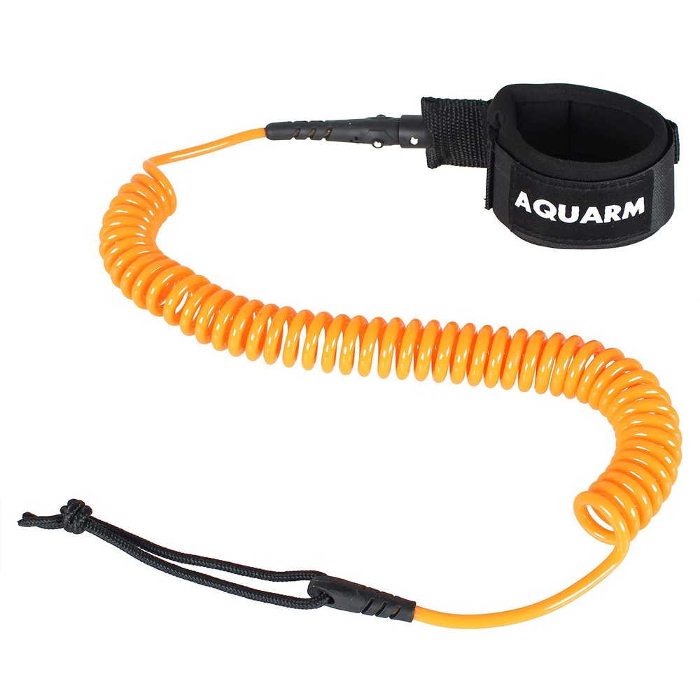AQUARM SUP Leash 11 Foot Coiled Stand Up Paddle Board Leash Stay on Board Ankle Strap