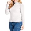 NE PEOPLE Womens Light Weight Basic Long Sleeve Turtle Neck Ribbed Shirt (S-3XL) Offwhite view 2