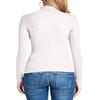 NE PEOPLE Womens Light Weight Basic Long Sleeve Turtle Neck Ribbed Shirt (S-3XL) Offwhite view 3