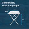 Camco Aluminum Roll-Up Campsite Table with Carrying Bag - Ideal for Tailgating, Camping, The Beach, Parties and More - Lightweight Design and Rust Resistant (51896) view 2