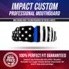 Impact Custom Professional MMA/Boxing/Muay Thai Mouthguard Police Blue Line Flag view 2