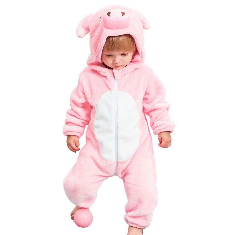 Baby Pig Costumes Unisex Toddler Outfit Halloween Dress Up Romper 3-6 Months