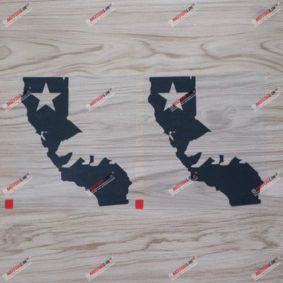 2X Black 6'' California Bear Decal Sticker Map Outline Republic Cali Car Vinyl