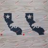 2X Black 6'' California Bear Decal Sticker Map Outline Republic Cali Car Vinyl view 1