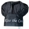 CHEFSKIN Kiss The Cook Black Chef Hat Fully Adjustable Great Gift view 2