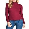 NE PEOPLE Womens Light Weight Basic Long Sleeve Turtle Neck Ribbed Shirt (S-3XL) Magenta view 1