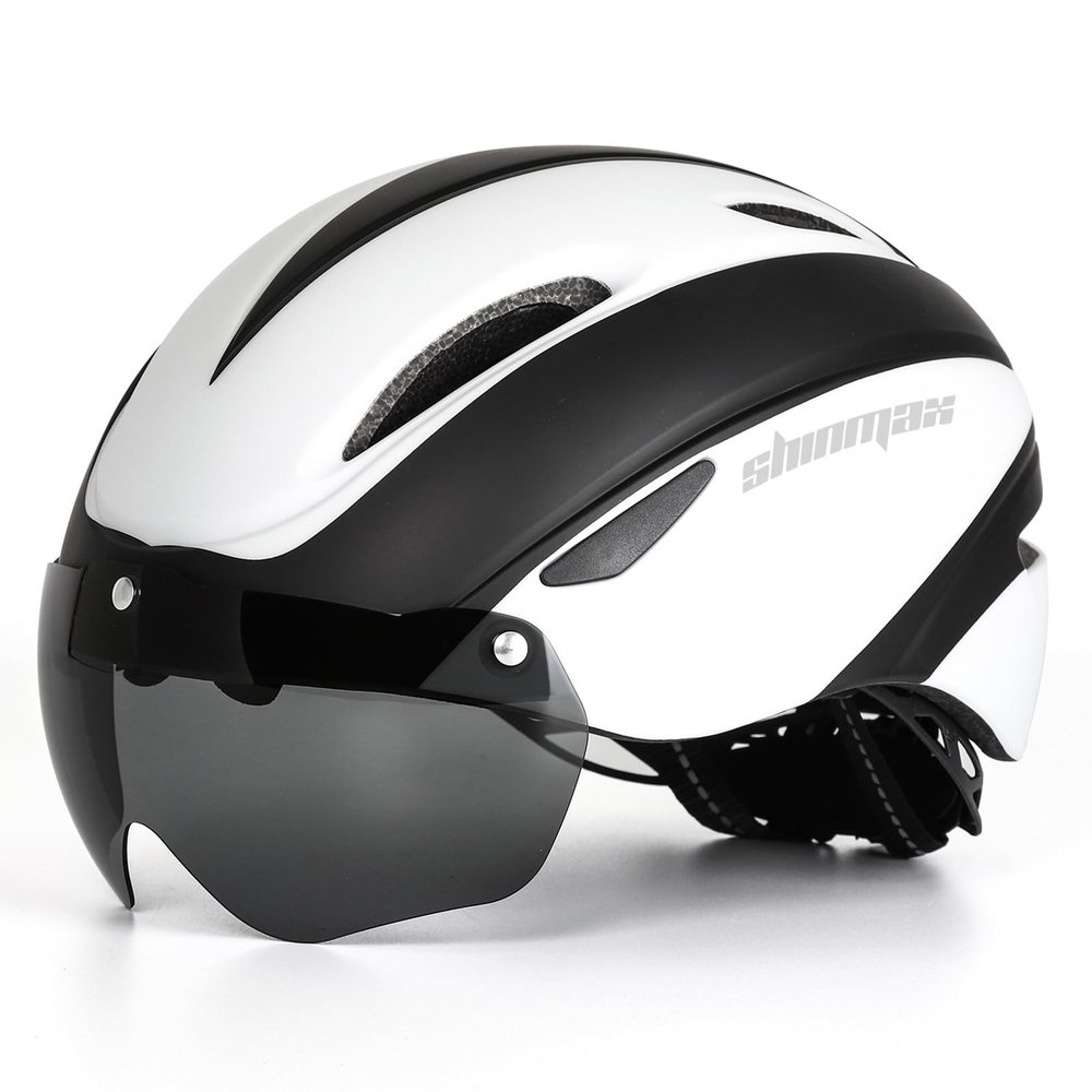 Shinmax Bike Helmet for Men Women, Bicycle Helmet with Detachable Magnetic Goggles for Adult Road Biking Mountain Cycling Helmet (BC-001)